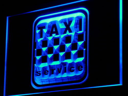 Taxi Service Cab Display Lure Neon Light Sign